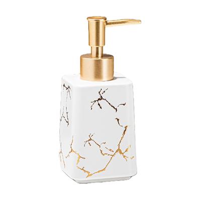Marble Pattern Ceramic Liquid Dispenser Reusable Simple Design For Home Bathroom And Travel Use