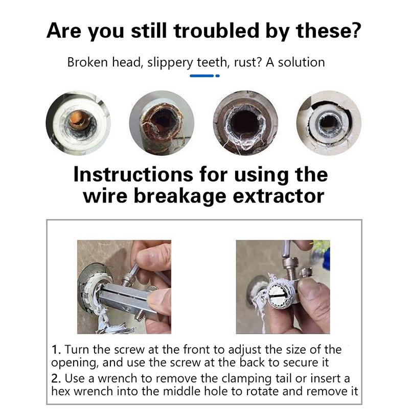 1 Σετ Βάνα Γωνίας Μπαταρίας Εξολκέας Σπασμένου Σπειρώματος Βρύσης Αντίστροφο Σπείρωμα Σωλήνας Νερού Σπασμένος Σωλήνας Βίδα Απογυμνωτής Σπειρώματος Εξολκέας Βιδών