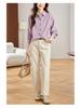 Women's Purple Corduroy Long Sleeve Shirt - Thick Brushed Cotton, Autumn/Winter 2026 Collection
