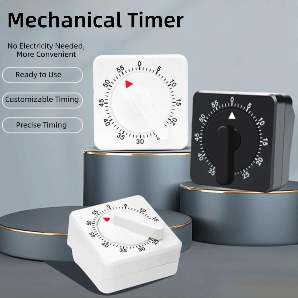 Loud Alarm Mechanical Kitchen Timer Plastic Visual Countdown Timer Children's Timer Kitchen