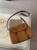 Bag Women 2025 New Korean Version Ins Niche Design Suede Retro Matte Shoulder Messenger Bag Mailman Bag Tide