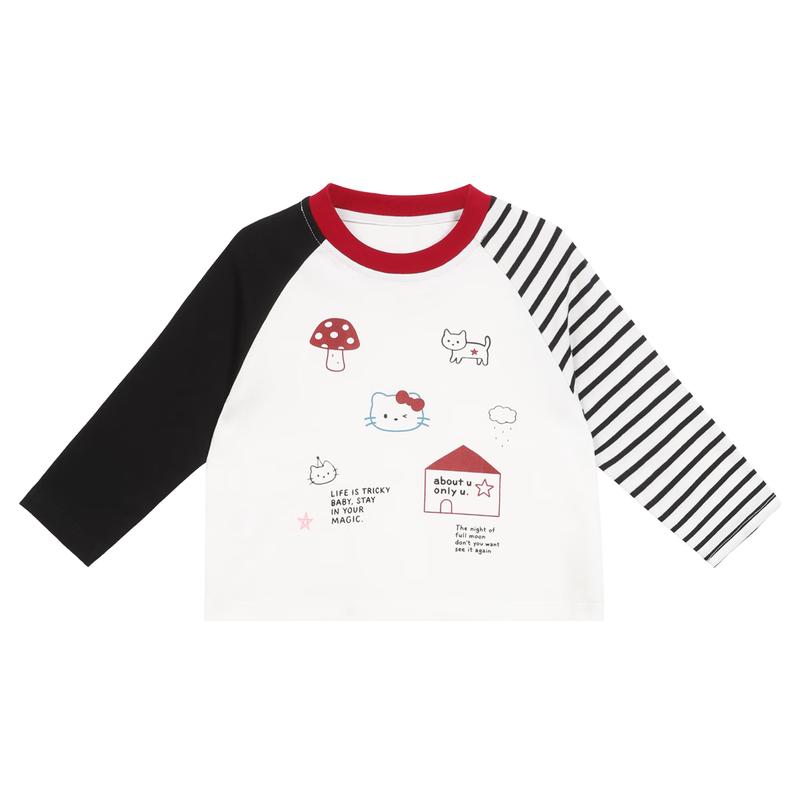 LUSON Baby Girls  Long Sleeve Raglan T-Shirt 110