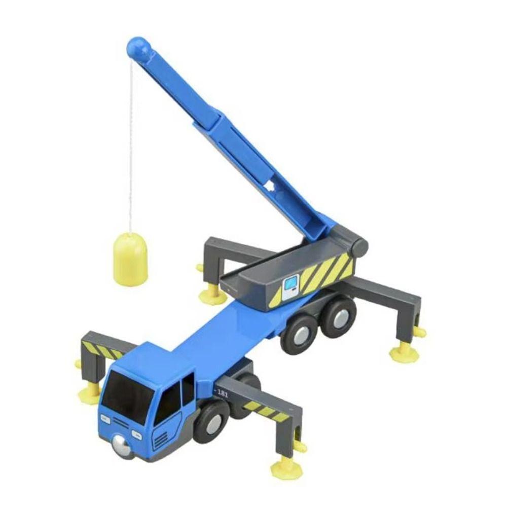 Inertial Sliding Lifting Truck Toy Vehicle Toys Wood Train Track Toy Crane Car Model  Boys Girls