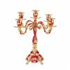 Five-Arm Candelabra Elegant Zinc Alloy Candlestick with Four Feet