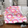 1pc Floral Animals Blanket, Lightweight Flannel Throw Blanket for Sofa, Bed, Travel, Camping, Living Room, Office, Couch, Chair, and Bed