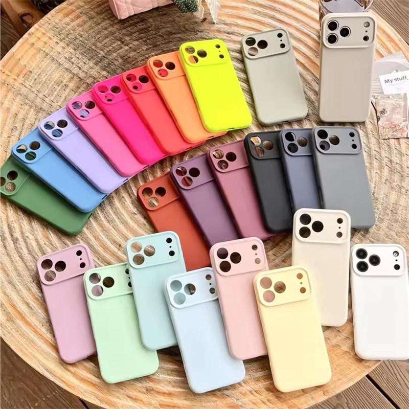 Hochwertige Flüssigsilikon-Schutzhülle für iPhone 17 Air 16 15 14 13 12 11 Pro Max Plus 16E 17 Pro Max Kameraschutz Matt Weiche Abdeckung