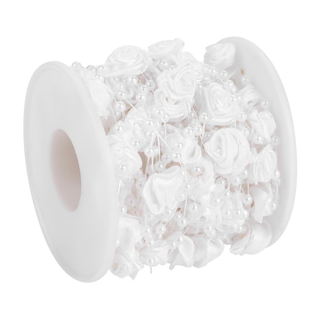 10m Roll Rose Artificial Pearl Wire Beads Garland String DIY Wedding Decoration