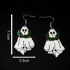 Acrylic Halloween Ghost Earrings - Cute and Simple Cartoon Design for Christmas