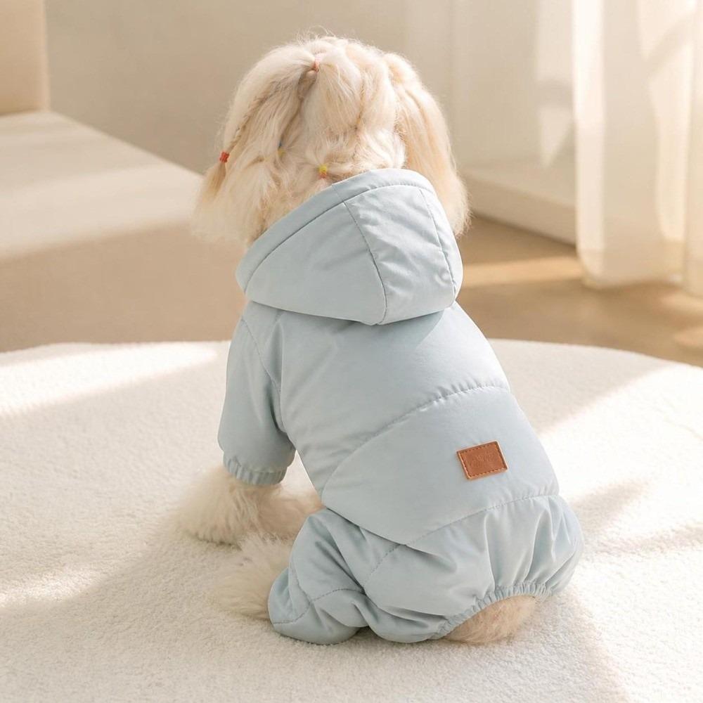 Plush Dog Hiking Jacket Winter Dog Bodysuit Fashion Dog Warm Clothes Puppy