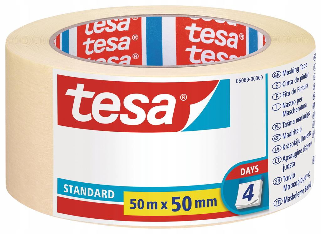 Tesa Self-Adhesive Warning Marking Tape Yellow Black 66M X 50Mm
