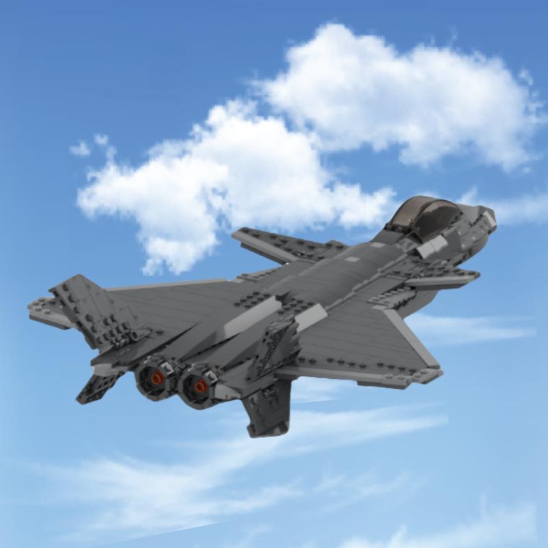 Military Building Block Fifth Generation Stealth Fighter J-20 Air Aircraft Assembly Toy Compatible