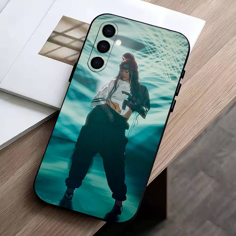 Singer-R-Rihanna  Phone Case Black Silicone Soft For Samsung Galaxy A73,A72,A71,A70,A53,A52,A51