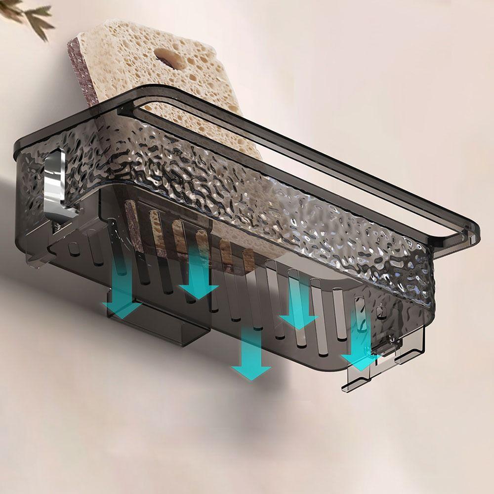 Towel Sink Drain Basket Dishcloth Sink Sponge Holder Durable Shelf Storage Rack  For Bathroom