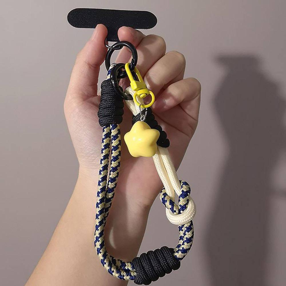 

Durable Adjustable Phone Lanyard Wrist Strap 2-in-1 Short Hand Rope Woven Stylish Woven Thumb Strap for Outdoor Travel