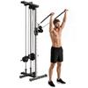 Power Station Height-Adjustable 25-165 Cm with Dual Pulley Systems Adapters 62 X 60 X 200 Cm Black