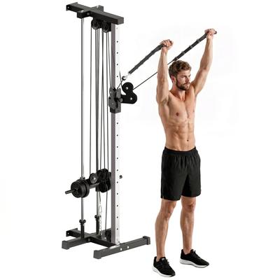 Power Station Height-Adjustable 25-165 Cm with Dual Pulley Systems Adapters 62 X 60 X 200 Cm Black