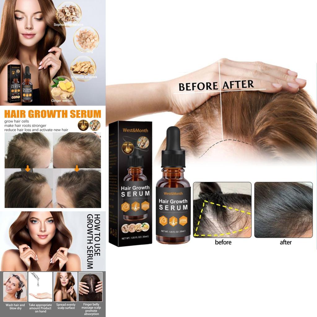 West Month Hair Growth Nutrient Oil For Lush And Thick Hair Nourishing Care 30ml