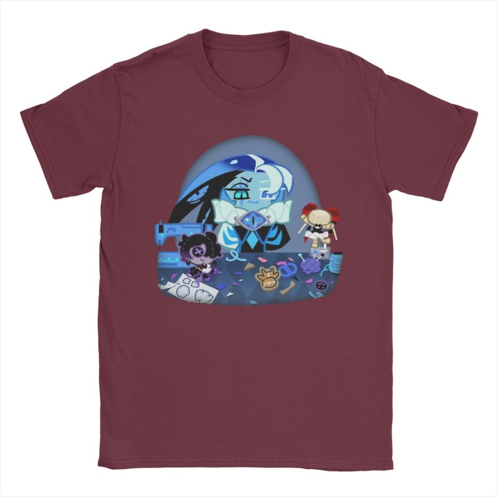 Printed Shroomie Shadow Milk Cookie T-Shirt Men Cotton Short Sleeve Cookie Run Kingdom Crewneck Summer Tops Shirts