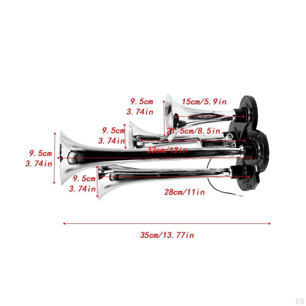 Four Trumpet Train Air Speaker Replacement Modification Parts Accessory for Vehicles Boats