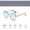 High-end Metal Large-frame Slimming Women Sunglasses Fashionable And Uv-protective Sunglasses 8805