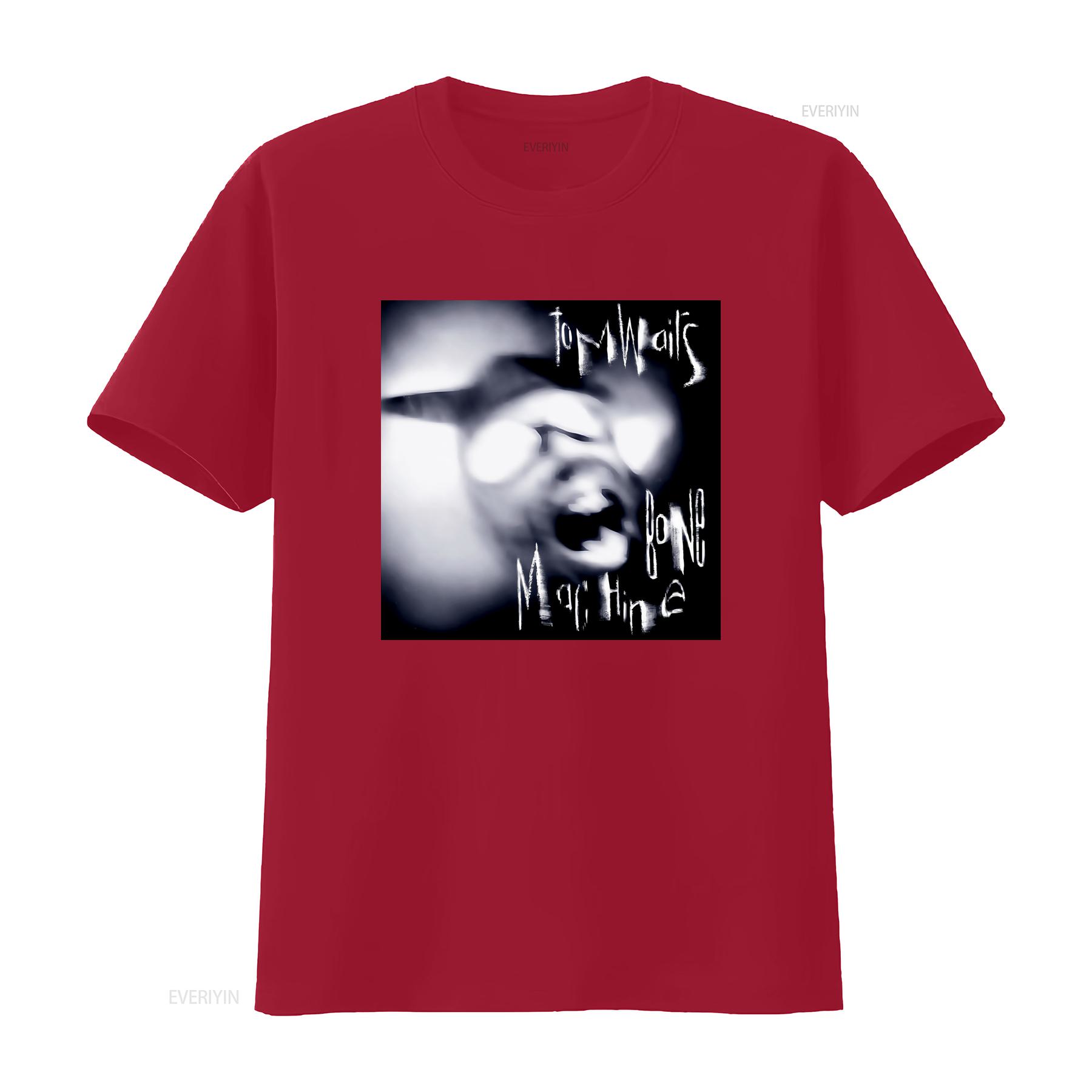 

Cotton T Shirt Tom Waits Bone Machine Album Closing Time Night on Earth Print Rock Music Fan vintage Washed graphic Breathable S