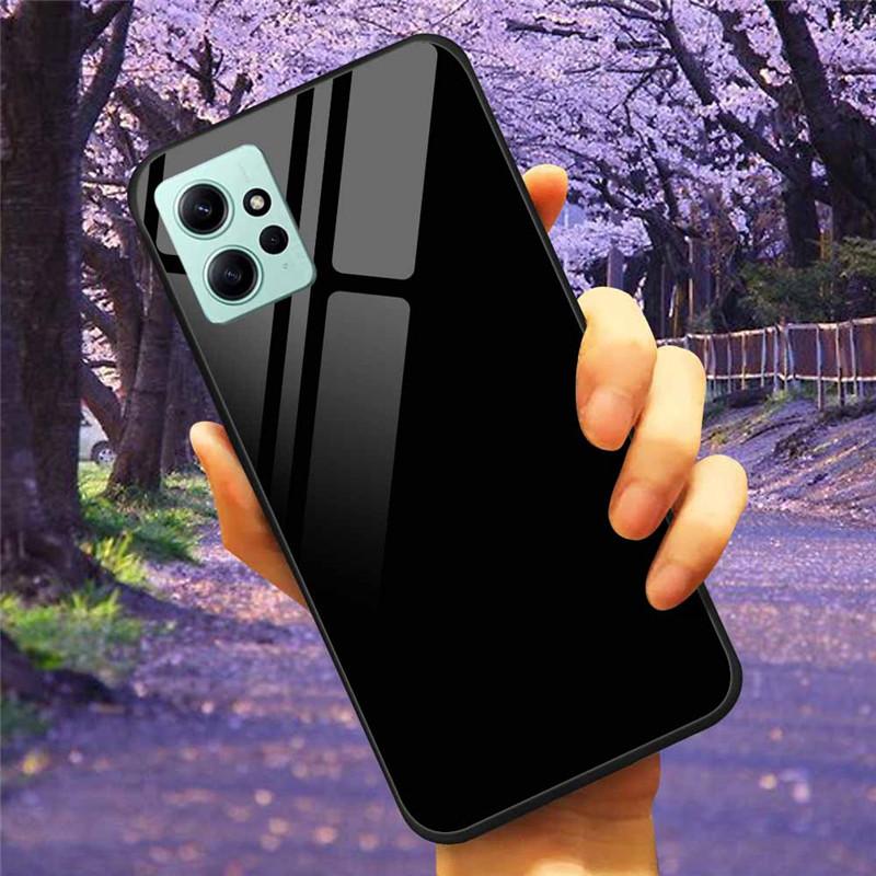 

For Xiaomi Redmi Note 12 4G 2023 Case Tempered Glass Starry Marble Hard Back Protective Cover for Redmi NOTE 12 Note12 4G Global Redmi Note 12 4G