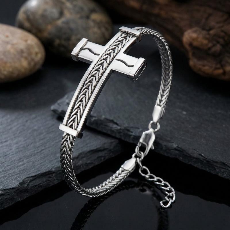 Cross Bend Bracelet, Japanese and Korean Premium Keel Chain Belt Extension Chain Men's Bracelet 2026