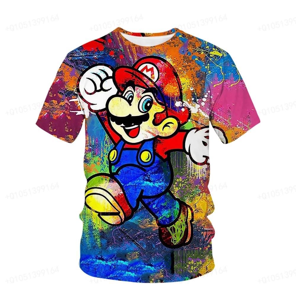 Child Game Super Mario Bros T Shirt Kids Boy Cartoon Clothes Tops Tees Boys T-shirt Luigi Mario T-shirts Children's Short Sleeve