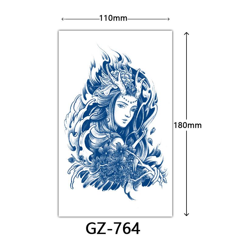 Tattoo-Aufkleber mit Fruchtsaft, Tattoo-Aufkleber mit Kräutern, semi-permanente Tattoo-Aufkleber mit englischen Buchstaben