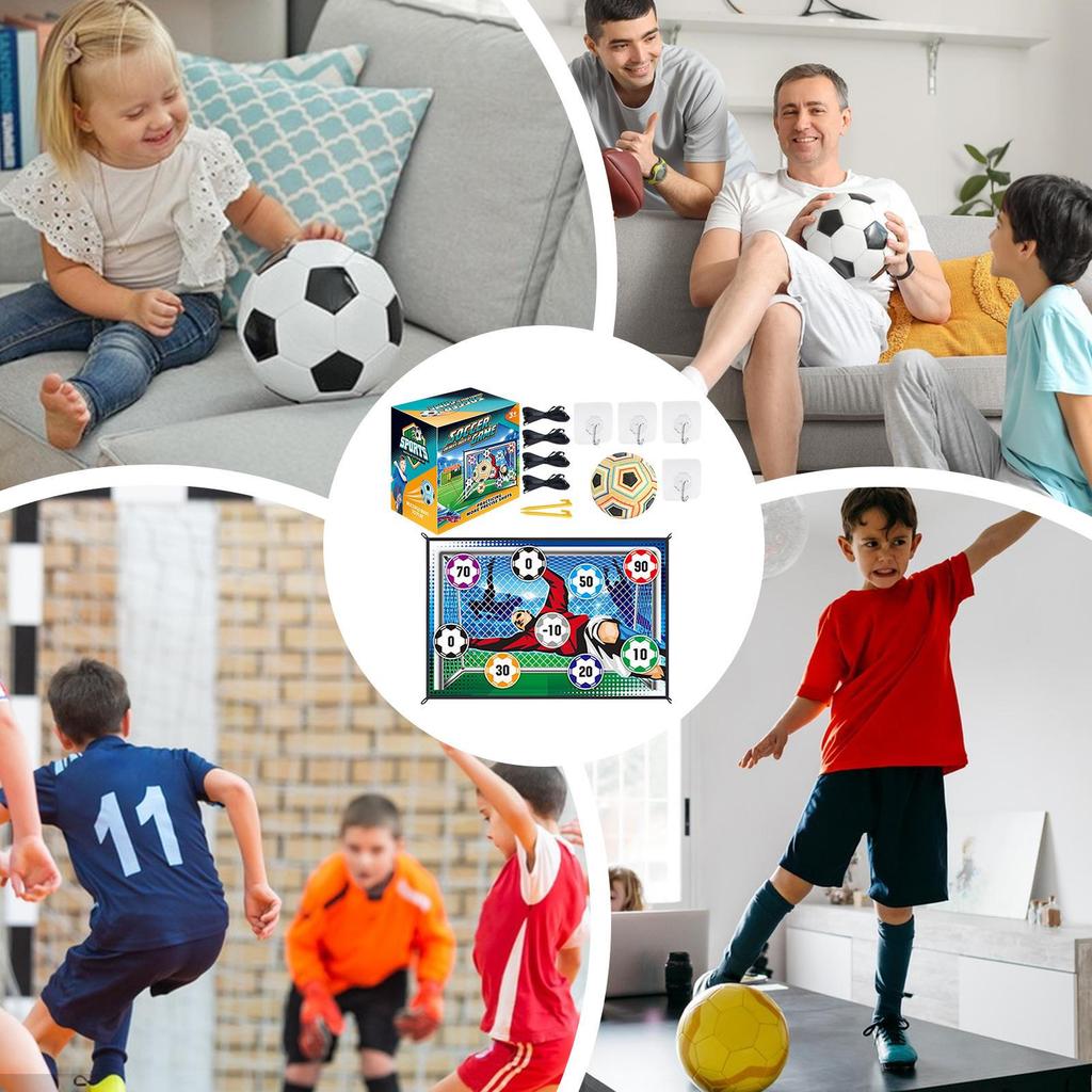 Soccer Game Mat Kids Indoor Outdoor Backyard Throwing Soccer Goal Game, Multiplayer Competitive Soccer Training Christmas Gift