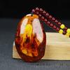 Natuurlijke Ruwe Amber Honingwas Druppelvormige Hanger Ketting voor Mannen en Vrouwen, Onregelmatige Vorm Bloed Amber.