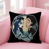 Cartoon CCorpse Bride Cushion Cover Natural Linen Pillow Case DoubleSided Print Decorative Sofa Pillowcase Home Decor Gift