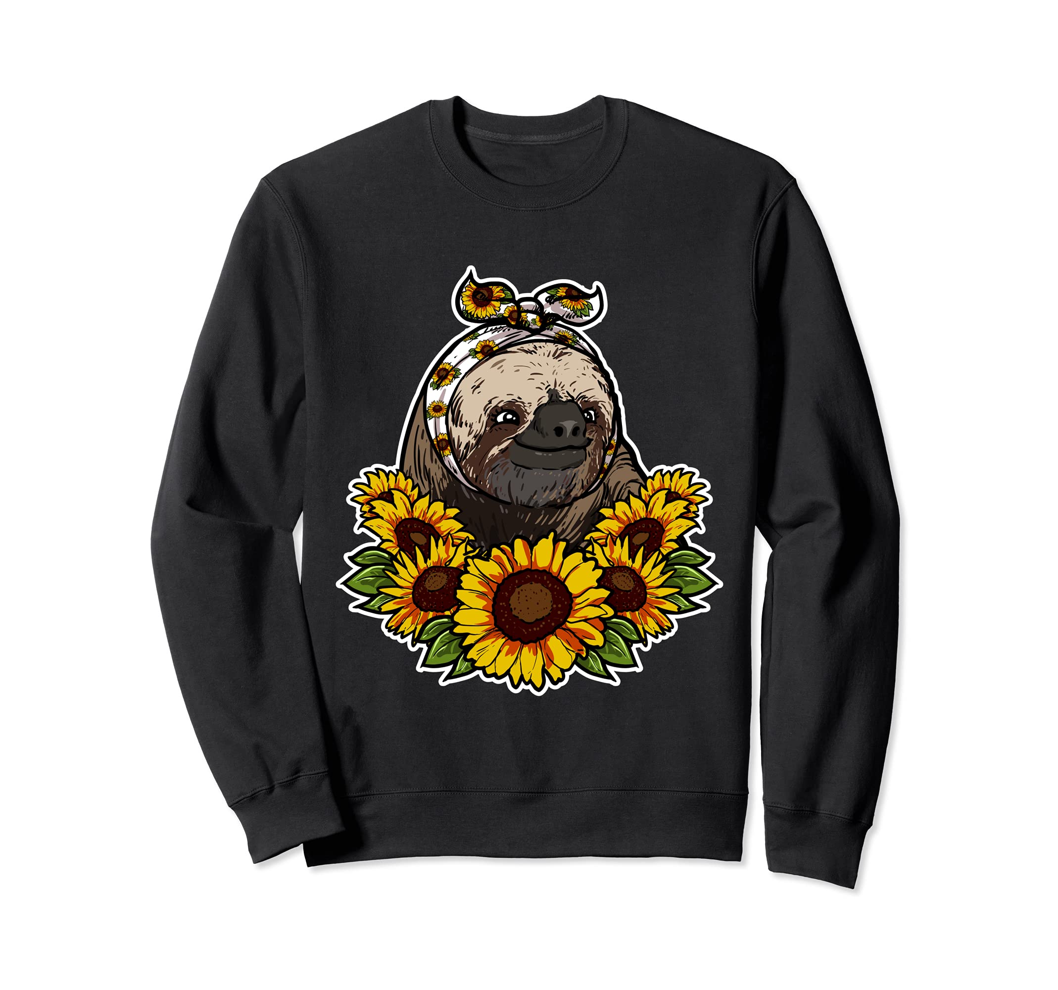 Милый ленивец подарок подсолнух украшение толстовка с ленивцем