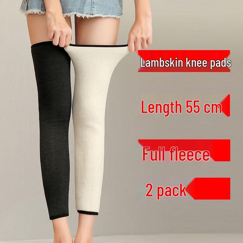 Warm Lamb Wool Velvet-Lined Knee Pads for Joint Protection - Ideal for Middle-Aged & Elderly Men and Women During Autumn and Winter