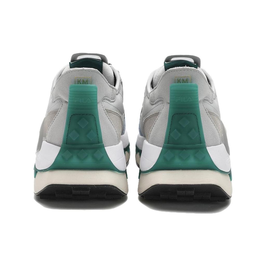 FILA KM Fashion Sports Breathable Low-Top Casual City Commuting Running Shoes Men sneaker White Gray F12M413105FLD