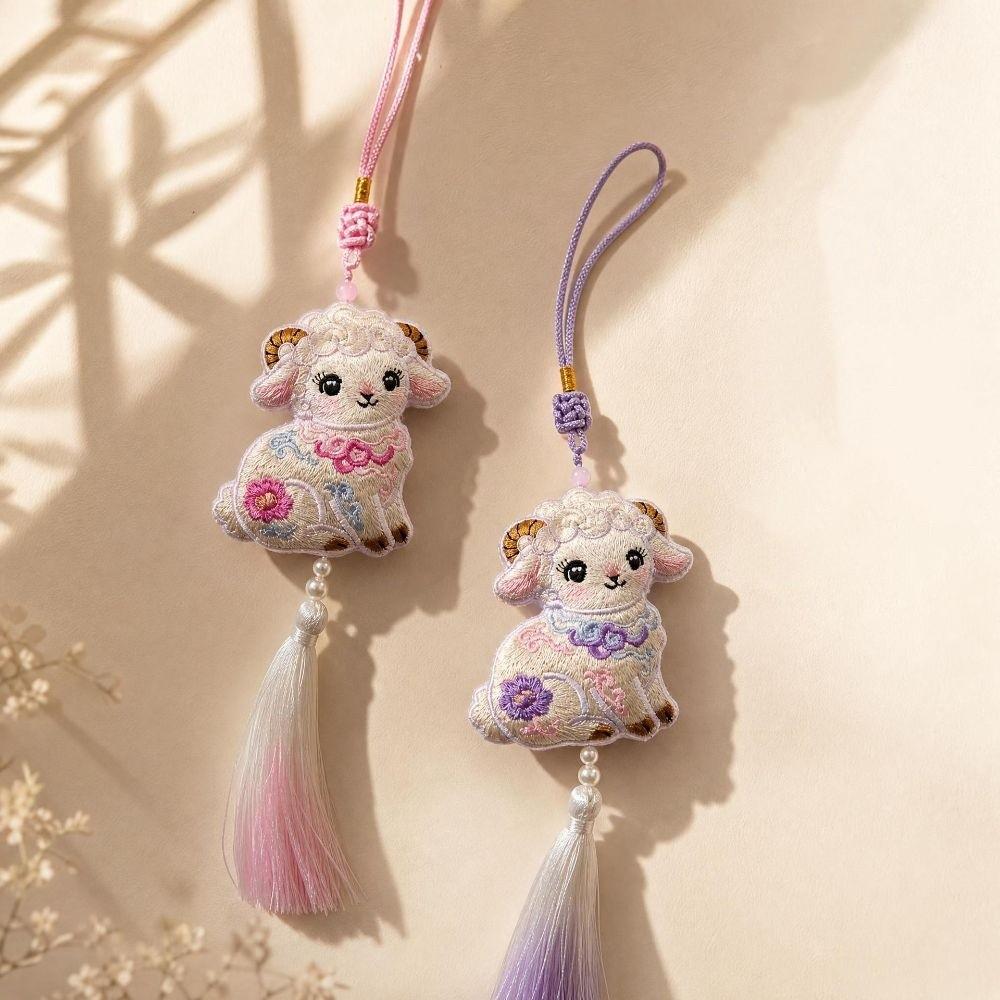Lamb Ornament Aroma Pouch Chinese Style Zodiac Sheep Charm Hanfu Accessory  Car Hanging