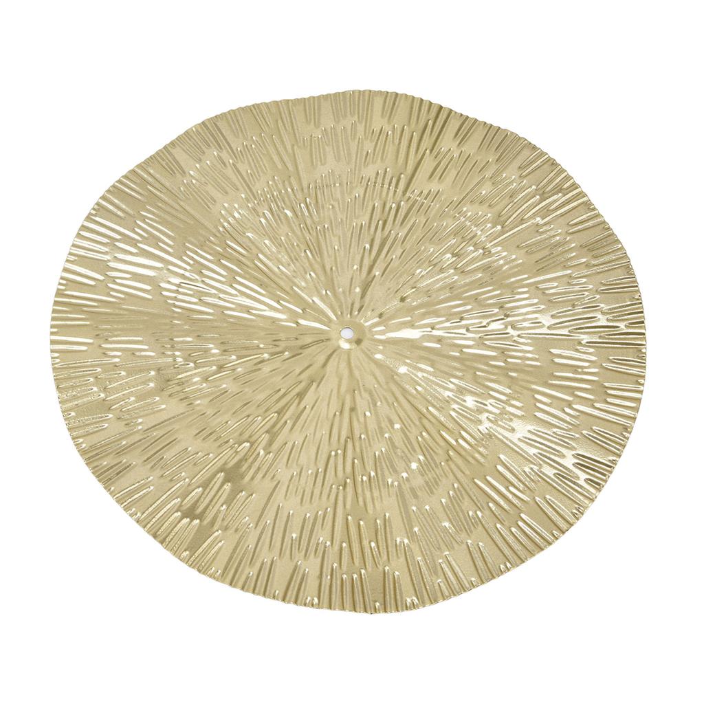 Round Wall Art Decor Elegant Style Iron Material 24.5cm/9.6in Delicate Texture Appearance Golden