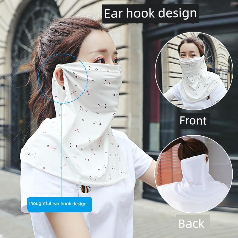 Sun Protection Mask, Full Face Neck Cover, Women's Thin Face-Covering Scarf, Magic Headscarf, Men's Summer Anti-Uv Ice Silk Veil