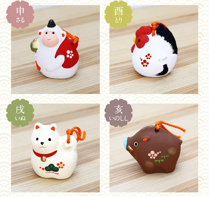 Osaka Choseido Zodiac Ornament New Year Decoration Decorated Every Year Zodiac Ceramic Original Wooden Tag Free Bonus Snake Snake Snake Suzu Tiered