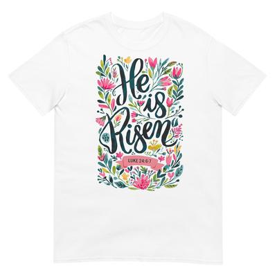 Blumen religiös Er ist auferstanden Christliches Frohe Ostern T-Shirt