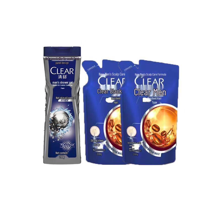 

CLEAR Men s Oil Control Shower Gel & Shampoo Kit