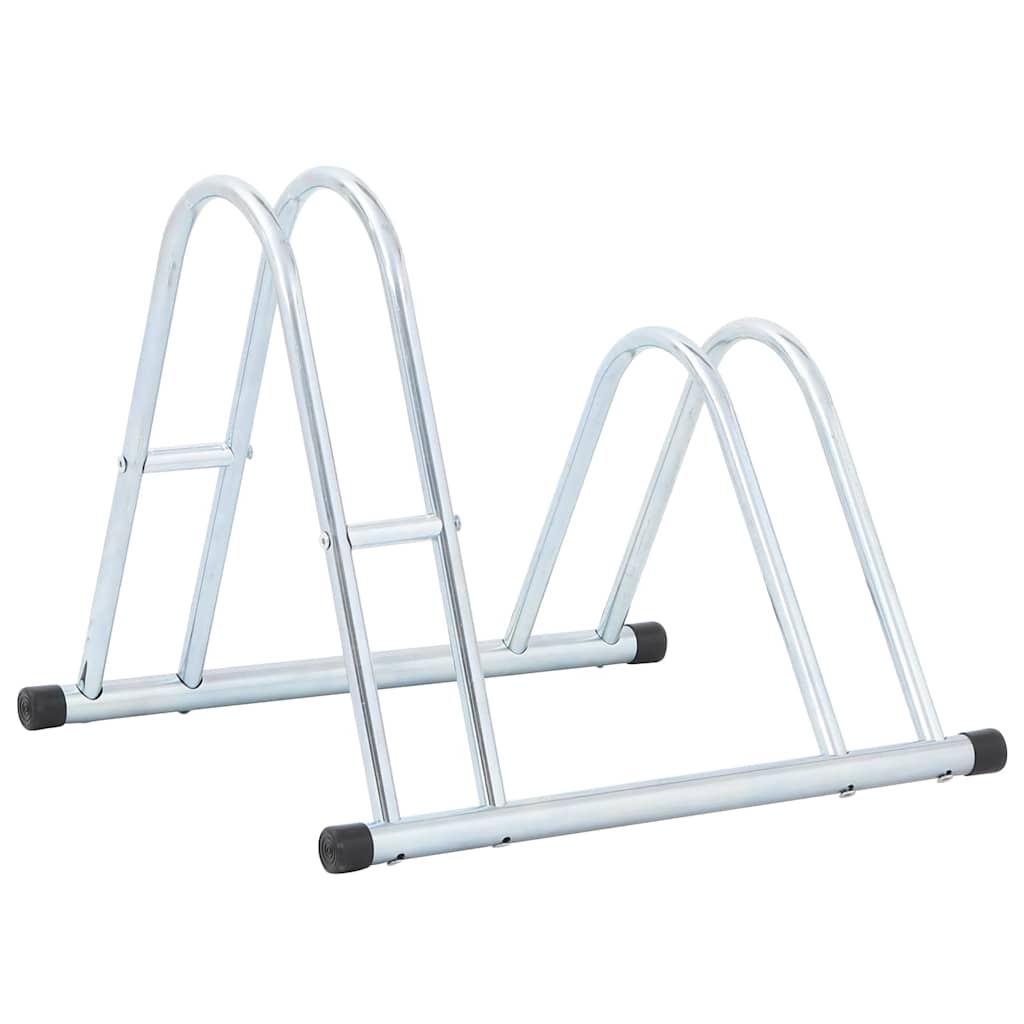 Vidaxl 2-Bike Stand, Freestanding, Galvanized Steel