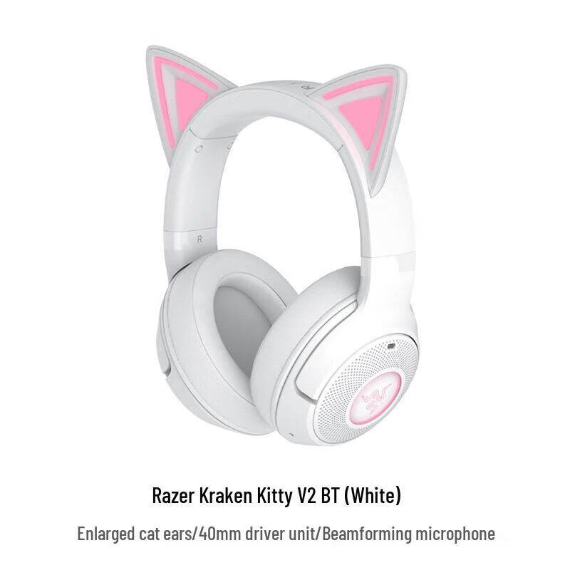 Fone de Ouvido Gamer Sem Fio Bluetooth Razer Kraken Kitty V2