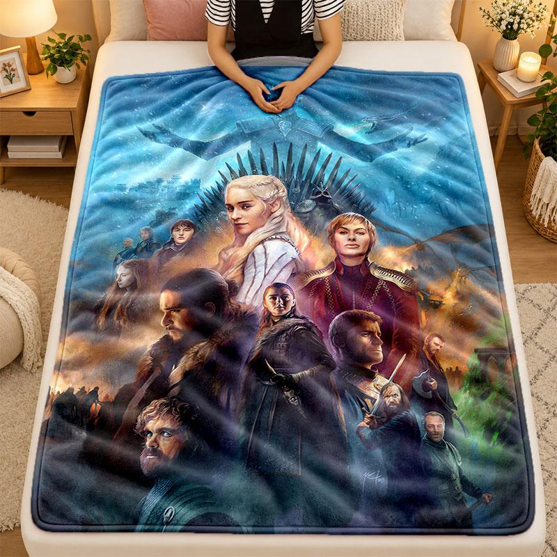 Flannel BlanketGame of Thrones Warm Soft Throw Blanket for Indoor Sofa Bed Living Room Use