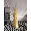 2026 Summer Women's Sheer Mesh Mermaid Gown, Adjustable Halter Neck Dress with Flowing Sash, Sexy Bodycon Evening Dress for Formal Parties