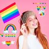 Sweat Absorbing Rainbow Elastic Headband Parade Sports Hairband Fashion Rainbow Headband  Kids