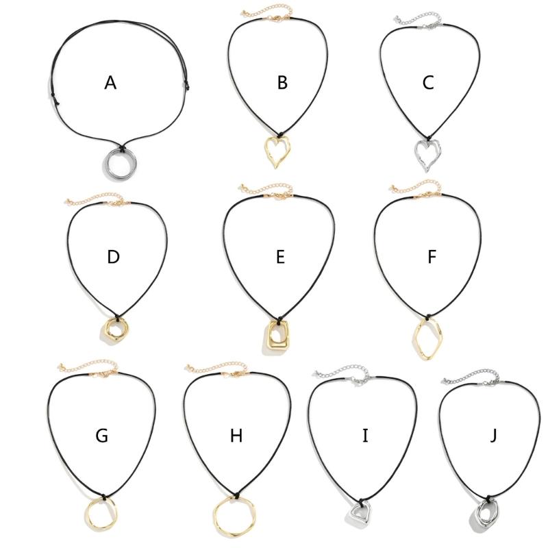 Pendant Chokers Chain Necklace Irregular Shaped Pendant Necklace Alloy Material Party Jewelry for Girls Women Gifts