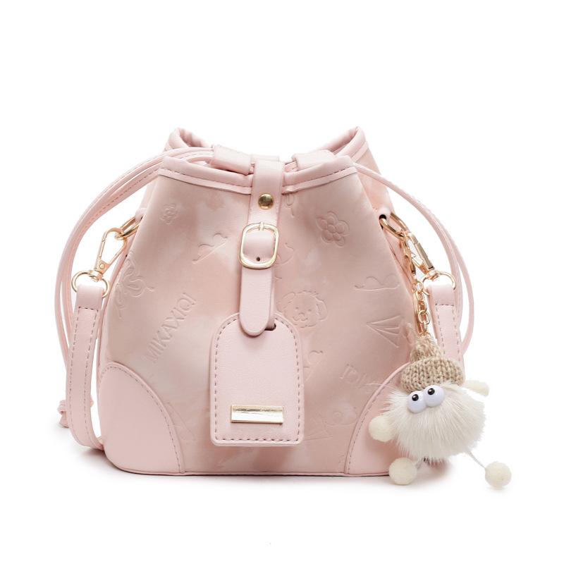 

Сумка-ведро Женская Новая Мода Сумка на плечо Повседневная Универсальная Лоскутная Сумка-мессенджер no pendant розовый