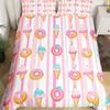 Donuts Bedding Duvet Cover Chocolate Doughnut Bedding Set Black White Comforter Cover Microfiber Whimsical Dessert Quilt Cover