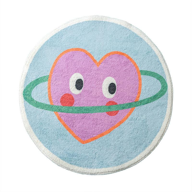 Girl/Women Soft Love Heart Shape Carpet Absorbent Floor Mat Pink Heart Shape Carpet